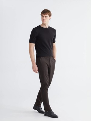 LC Waikiki Lcwaıkıkı Classic Kahverengi Standart Kalıp Gabardin Erkek Chino Pantolon