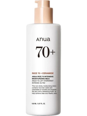 Anua Rice 70 Intensive Moisturizing Milk  Rice 70 Yoğun Nemlendirici Süt 150 ml