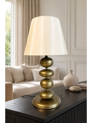 Taşcan Aydınlatma Mercan Eskitme Abajur Gri Şapkalı, Pinterest Model Dekoratif Yatak Odası , Çalışma Masası Lambası