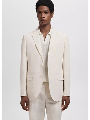 Mango Lyocell Keten Slim Fit Blazer Ceket