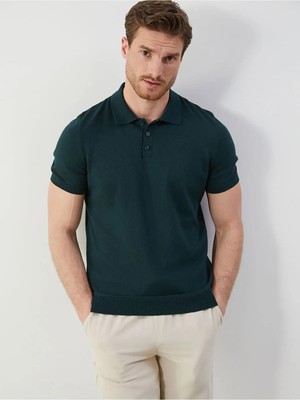 LC Waikiki Southblue Yeşil Polo Yaka Erkek Triko Tişört
