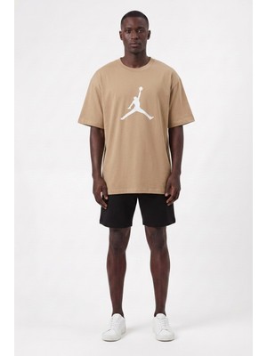 Lixa Günlük Spor Tişört Air Jordan Krem Oversize 142657