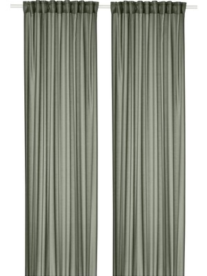 Ikea Stenfrö Yeşil 145X300 cm Tül Perde/2 Kanat