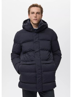 Mango Kapüşonlu Su Geçirmez Kapitone Anorak