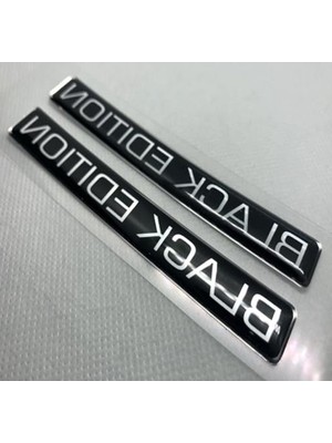 Aesco Siyah 3D Logo Sticker Seti, 2 Adet ile Kendi Tasarımlarınızı Yaratın