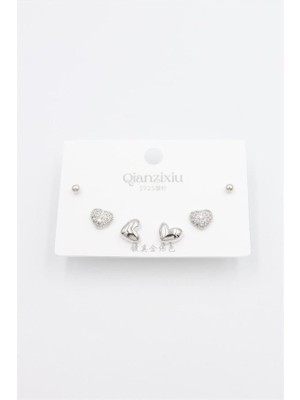 MiraLive Çoklu Set Küpe - Gümüş