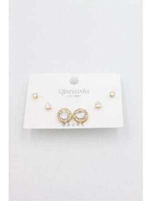 MiraLive Çoklu Set Küpe - Altın