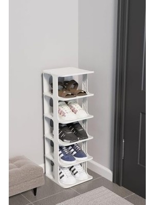 Aesco Modern 5 Katlı Portatif Ayakkabılık (76 x 24.5 x 27.5 Cm)
