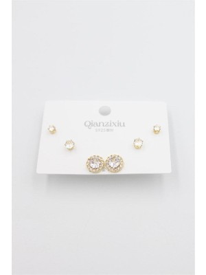 MiraLive Çoklu Set Küpe - Altın