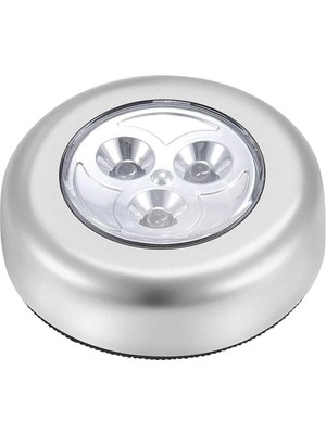 Aesco Kablosuz Dokunmatik Pilli LED Spot Lamba - 3 Ledli Aydınlatma
