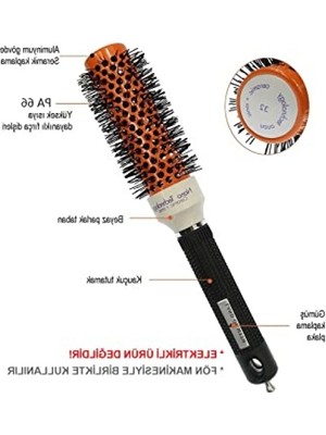 Aesco Nano Teknoloji Seramik Termal Fön Saç Fırçası - 25 mm