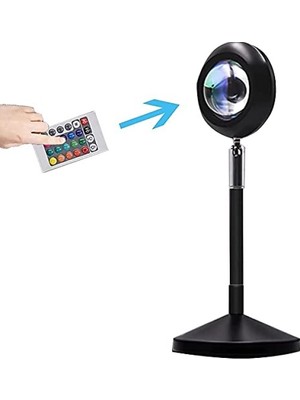 Aesco Kumandalı Rgb Gün Batımı Projektörü, 16 Renk Seçeneği