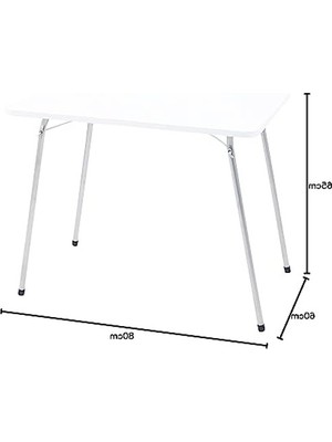 Aesco Katlanır Masa, 60X80 cm Boyutuyla Piknik ve Bahçe Için