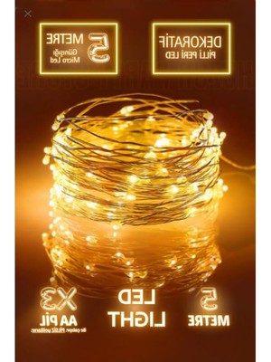 Aesco Peri Led, 5 Metre 23 Nisan Kapı Süsü, Süsleme Için