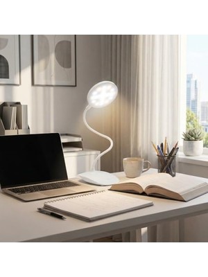 Aesco Şarjlı LED Masa Lambası - 3 Kademe Dokunmatik Parlaklık Ayarı