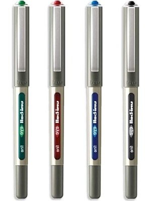 Aesco 0.7 mm Uç Roller Kalemler - Siyah, Mavi, Kırmızı, Yeşil - 4'lü Paket