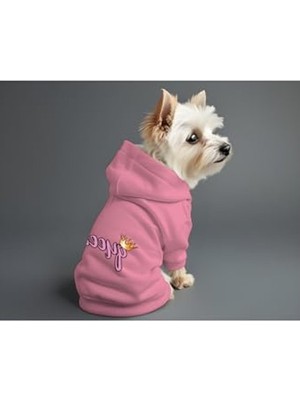 Aesco Kedi ve Köpek Kıyafeti & Elbisesi Pembe Hoodie Queen Xl