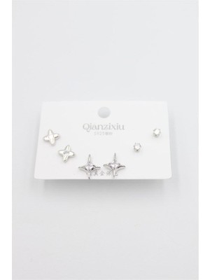 MiraLive Çoklu Set Küpe - Gümüş