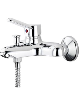 Aesco Duvardan Montajlı Krom Banyo Bataryası – Seramik Kartuşlu