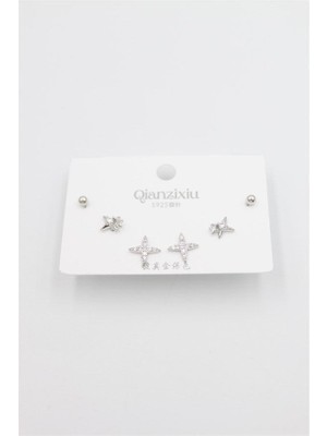MiraLive Çoklu Set Küpe - Gümüş
