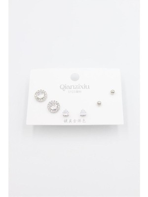 MiraLive Çoklu Set Küpe - Gümüş