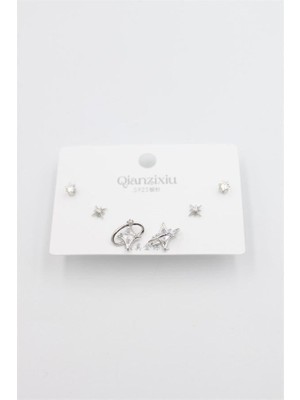 MiraLive Çoklu Set Küpe - Gümüş
