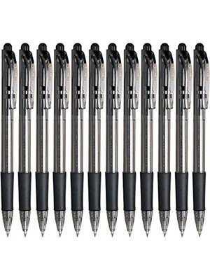 Aesco 12'li Ekonomik Siyah Tükenmez Kalem Seti, 0.7 mm