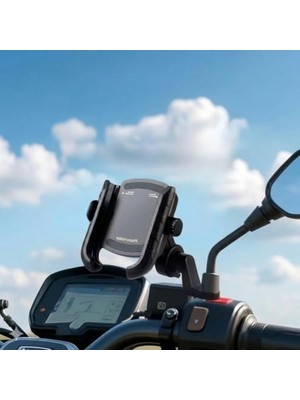 Aesco Motosikletler Için Titreme Engelleyici Telefon Tutucu, Güvenli Montaj