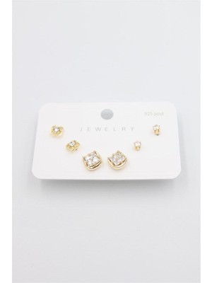 MiraLive Çoklu Set Küpe - Altın