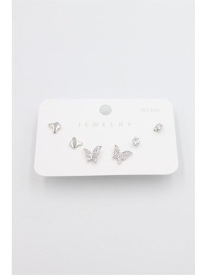 MiraLive Çoklu Set Küpe - Gümüş