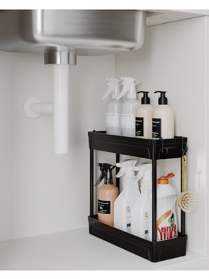 Aesco Çok Amaçlı 2 Katlı Banyo Düzenleyici - Kaydırmaz Taban