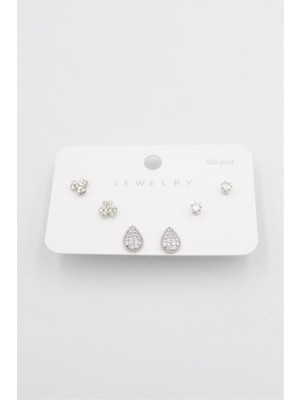 MiraLive Çoklu Set Küpe - Gümüş