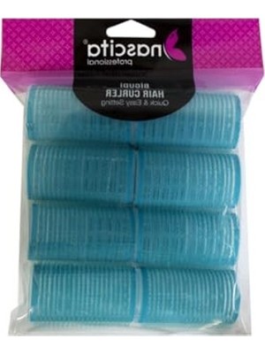 Aesco 32X63 mm Boyutlarında 8'li Cırtlı Bigudi Seti