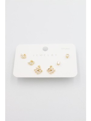 MiraLive Çoklu Set Küpe - Altın