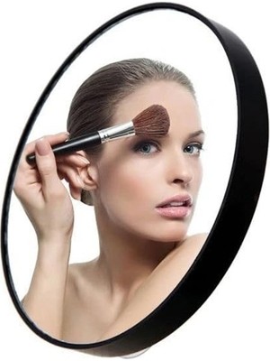 Aesco 10X Büyüteçli Vantuzlu Pratik Kullanışlı Makyaj Lens Traş Aynası