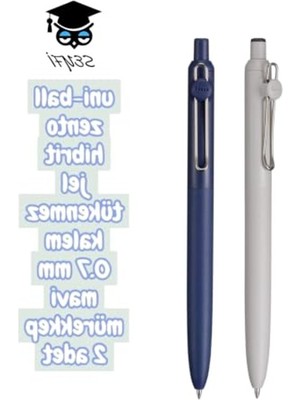 Aesco Mavi Mürekkep ile 0.7 mm Hibrit Jel Tükenmez Kalem, 2 Adet