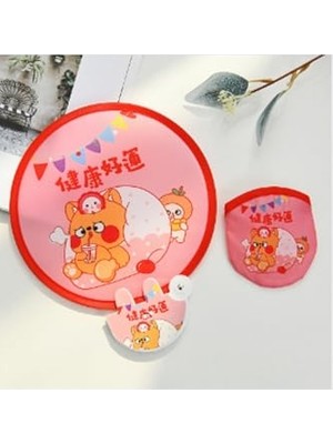 Aesco Japon Tarzı Katlanabilir Yelpaze (Minik Köpek Figürlü) Çap 21 cm