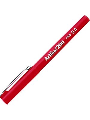 Aesco Artline 200N Fine Keçe Uçlu Yazı Kalemi Uç:0,4 Mm, Kırmızı