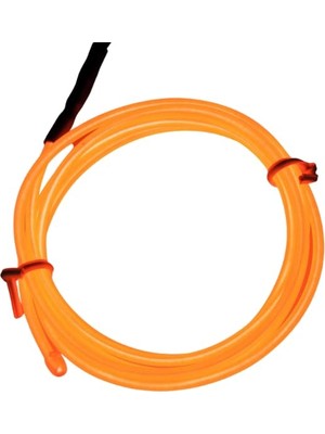 Aesco Araç Içi Aydınlatma Ip Şerit Torpido LED Ip Neon Dekoratif Buz Mavi - Kırmızı - Turuncu 2-3 - 5metre (2m-Turuncu)