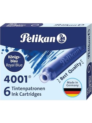 Aesco Pelikan Kartuş Serisi TP6X Dolma Kalem Kartuşu Mavi