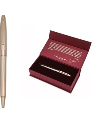 Aesco Piguet Genève - Lüks ve Ergonomik Tükenmez Imza Kalemi - Sigma Serisi - Mavi Mürekkep - Premium Hediye Kutulu (L’doré)