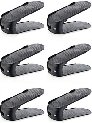 Aesco Orret Home 6 Adet Ayakkabı Rampası Ayakkabılık Içi Organizer – Çift Katlı Ayakkabı Rafı Düzenleyici, Dolap Içi Ayakkabı Standı, Yer Tasarruflu Ayakkabı Yükseltici Set