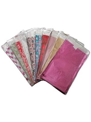 Aesco Metalize Hediye Poşet Paketi 20X25 cm Kendinde Bantlı Renkli Hediye Paketi 100'LÜ
