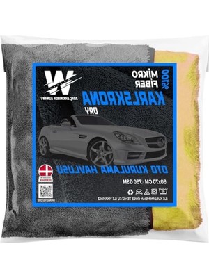 Aesco Ultra Kalın Mikrofiber Oto Kurulama Havlusu, 70X50 cm