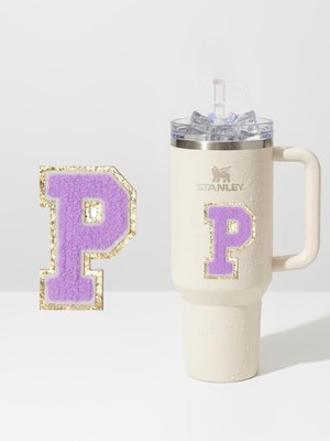 Aesco Stanley Quencher Uyumlu Premium Harf Sticker/aksesuar – Tekstil Kaplama Kişiselleştirilmiş Tasarım (P)