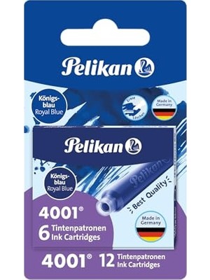Aesco Pelikan STANDART-4001 Mürekkep Kartuşları, 2 Kılıf, Blistervperackung