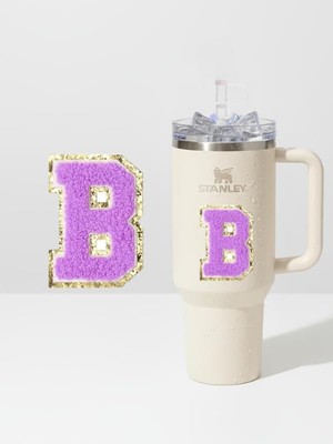 Aesco Stanley Quencher Uyumlu Premium Harf Sticker/aksesuar – Tekstil Kaplama Kişiselleştirilmiş Tasarım (B)