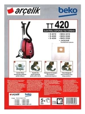 Aesco Arçelik Trb 6986 B Toz Torbası 15'li Paket