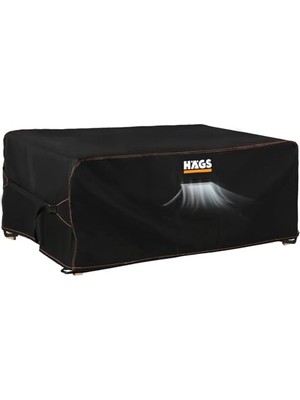 Aesco Haegs Bahçe Mobilyası Örtüsü, 240-180-100CM, Ağır Hizmet Oxford Kumaş, Su Geçirmez, Dış Mekan Veranda Masa Örtüsü, Havalandırmalı Masa ve Sandalye Koruma Kılıfı Siyah