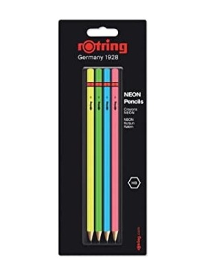Aesco Rotring Neon Kurşun Kalem, 4'lü Paket
